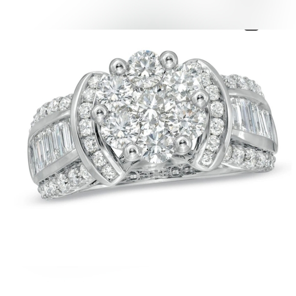 Beautiful 14K White Gold Diamond Engagement Ring 5.0 DWT - Picture 7 of 7